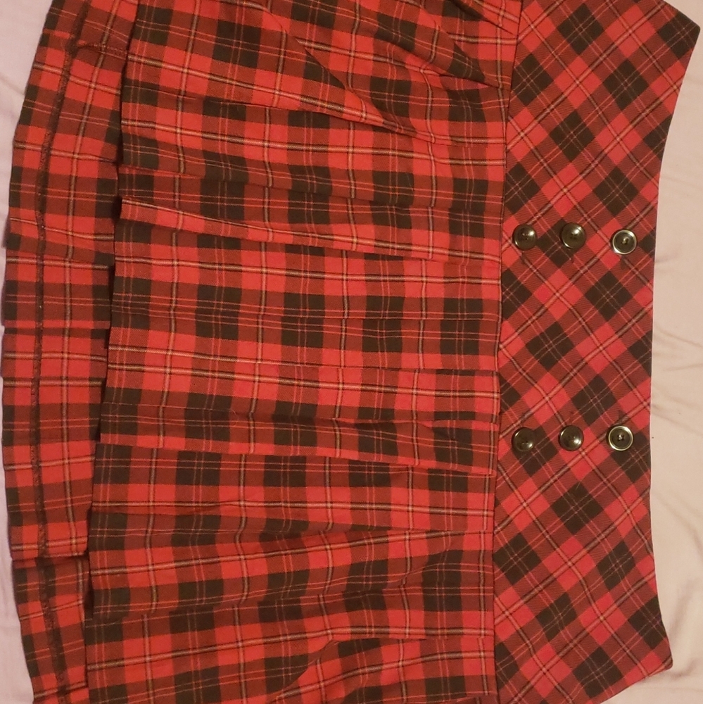 Torrid red and black plaid shirt